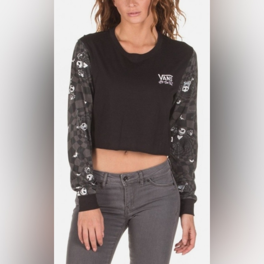 Vans X Disney Nightmare Before Christmas Jacks Checks Shirt Skellington Crop M